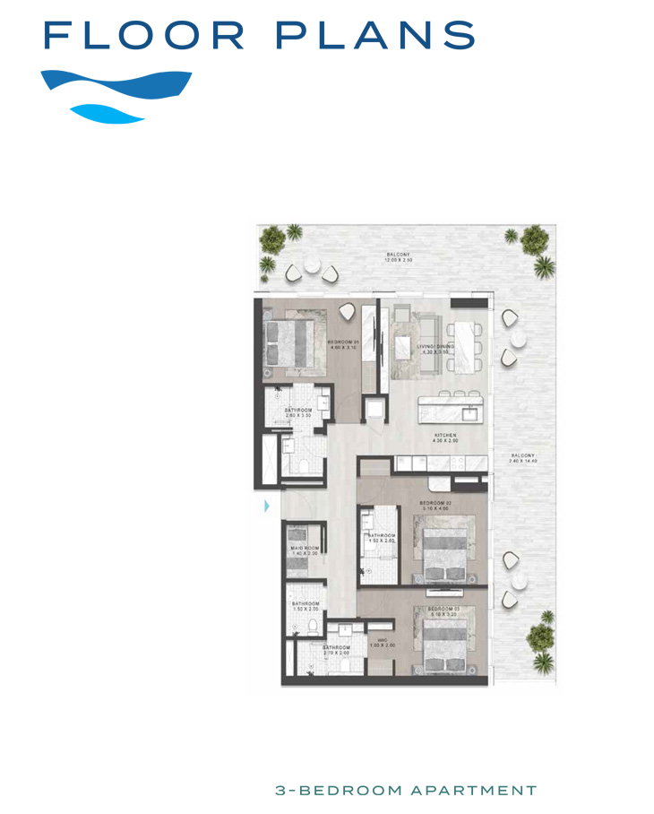 Damac Shoreline at Al Marjan floor plan 4
