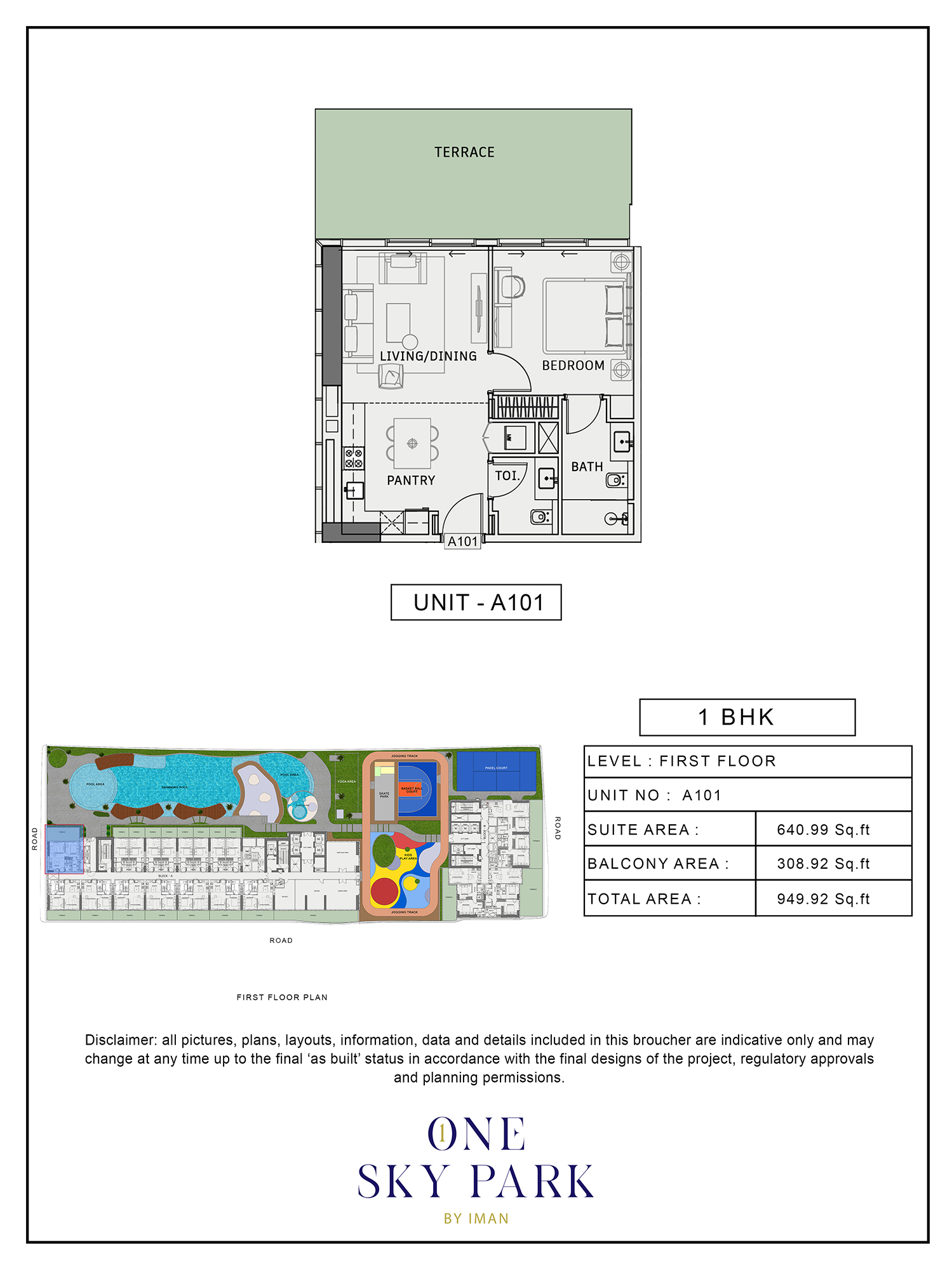 One Sky Park by Iman floor plan 2