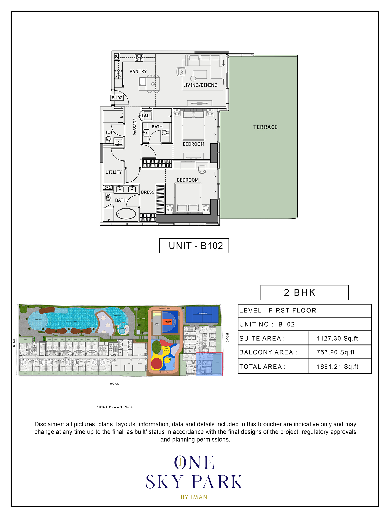 One Sky Park by Iman floor plan 3