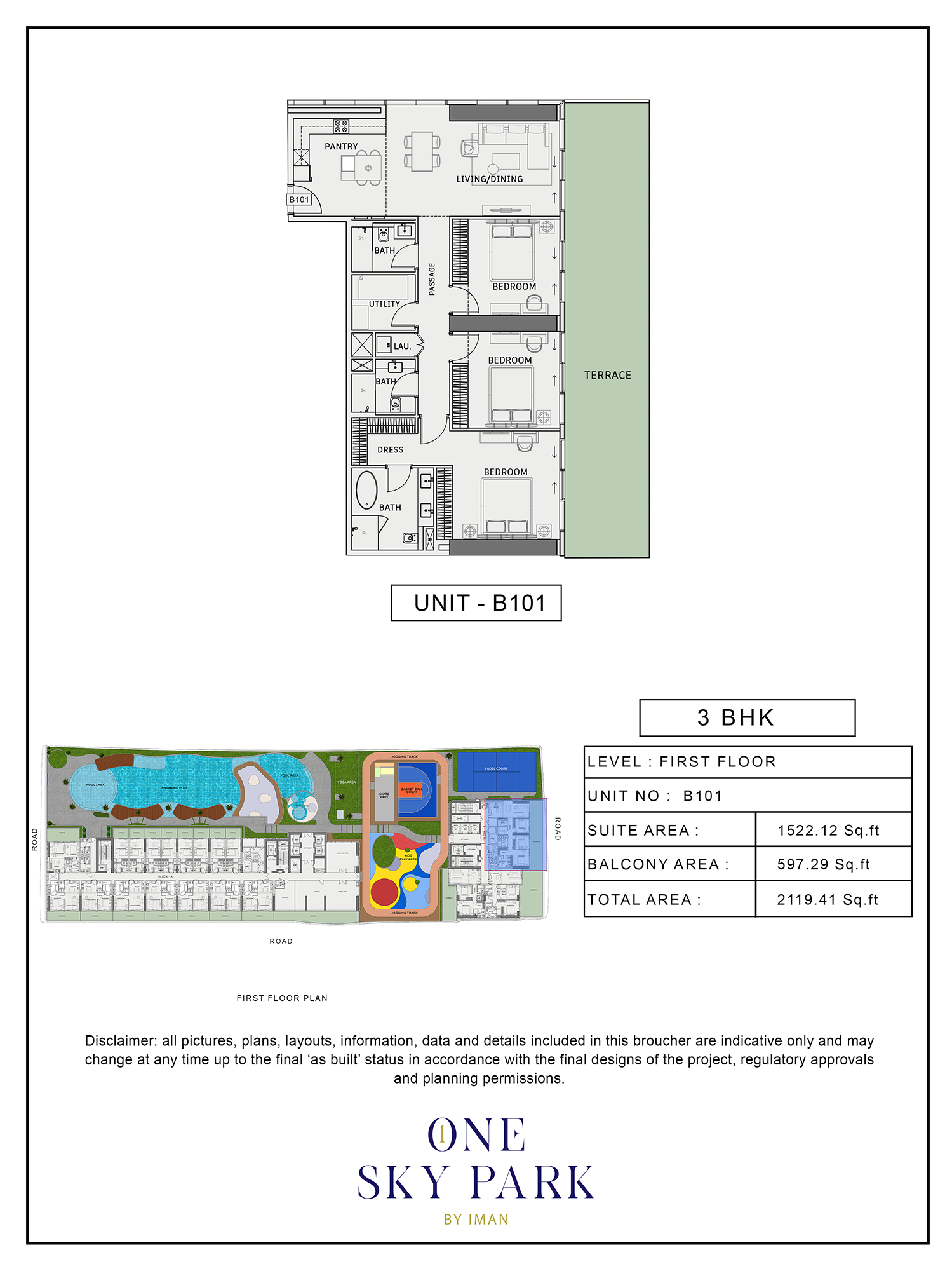 One Sky Park by Iman floor plan 4