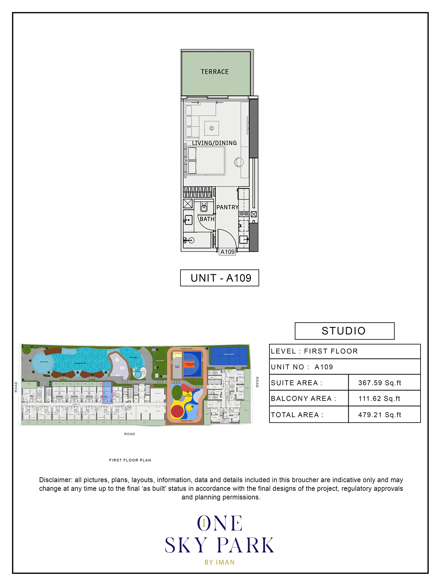 One Sky Park by Iman floor plan 1