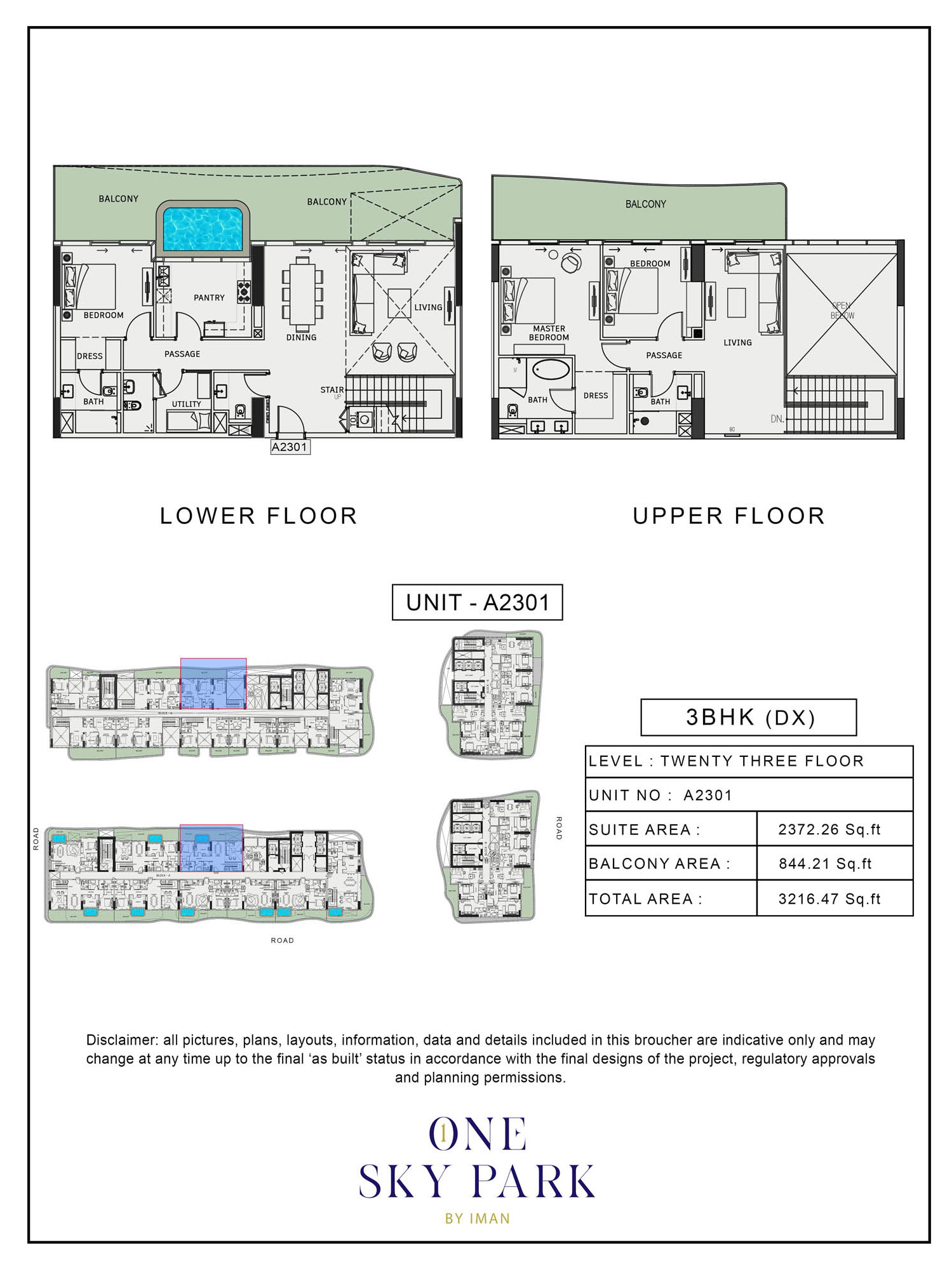 One Sky Park by Iman floor plan 5