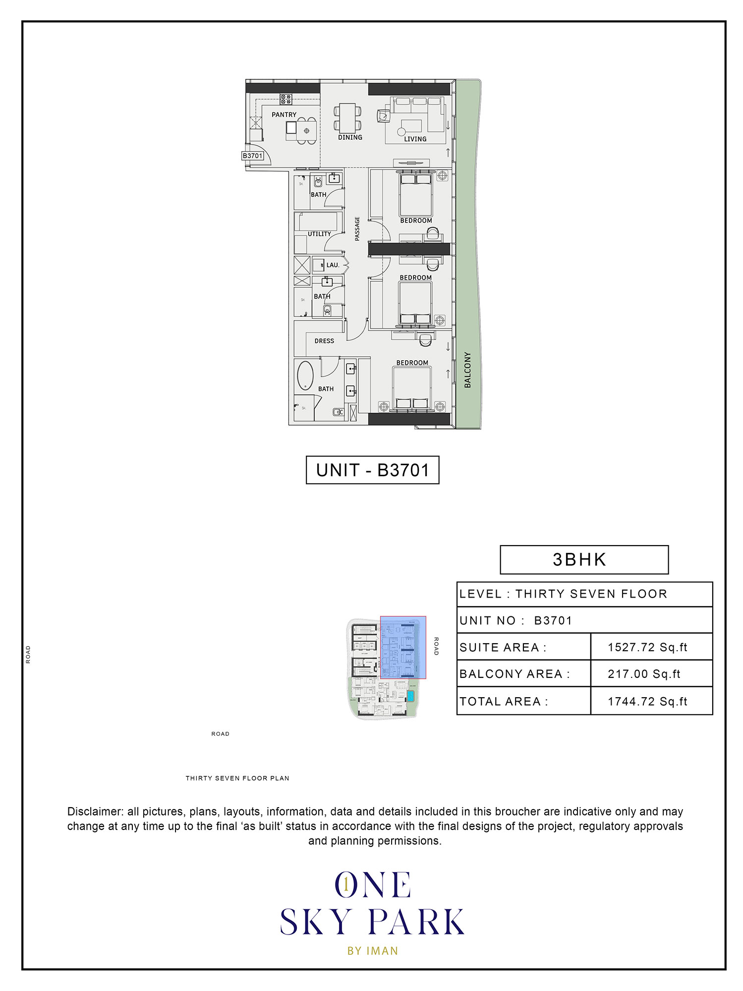 One Sky Park by Iman floor plan 6