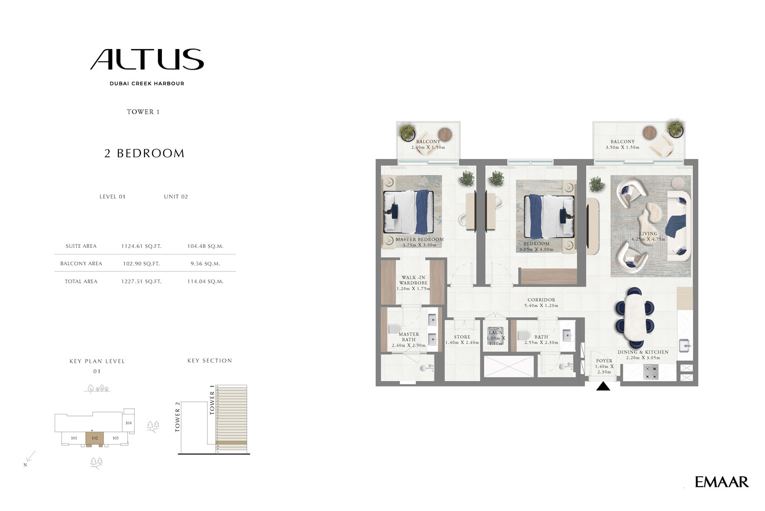 Altus at Dubai Creek Harbour floor plan 2