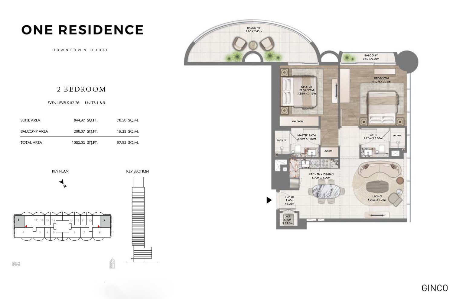 One Residence at Downtown Dubai floor plan 3