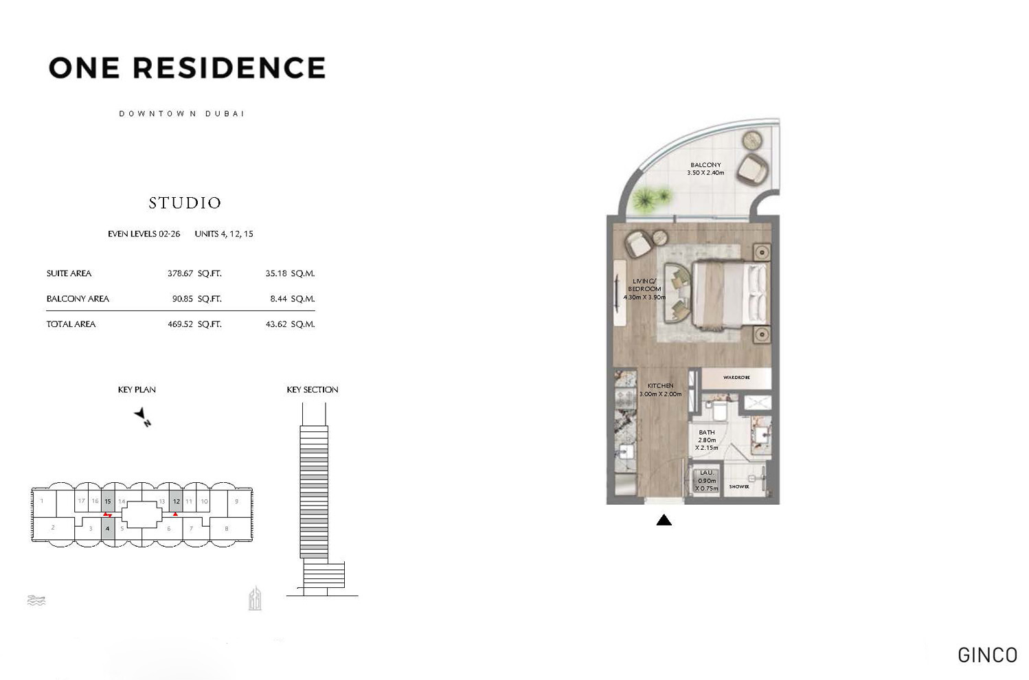 One Residence at Downtown Dubai floor plan 1