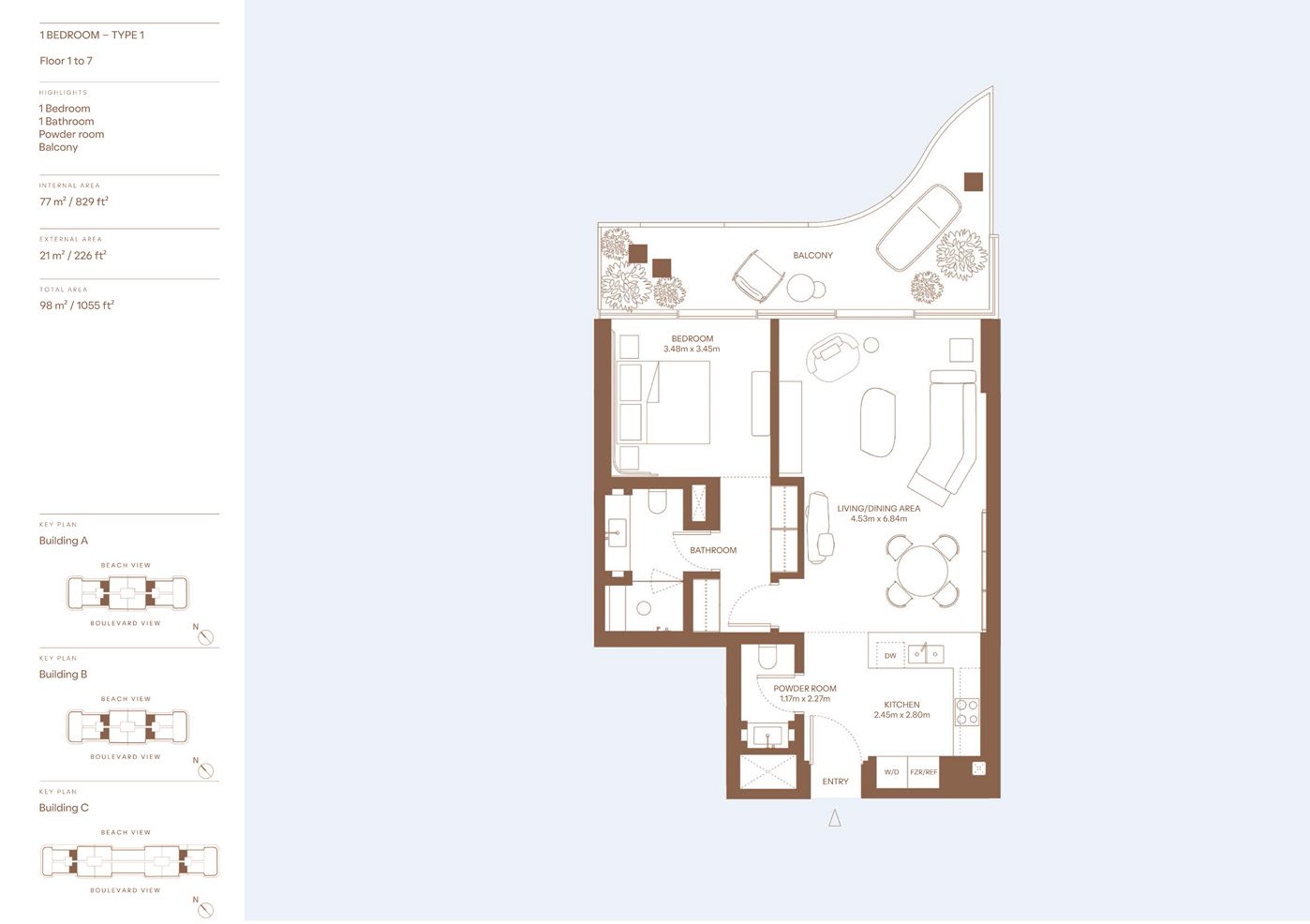 Dubai Harbour Residences floor plan 1