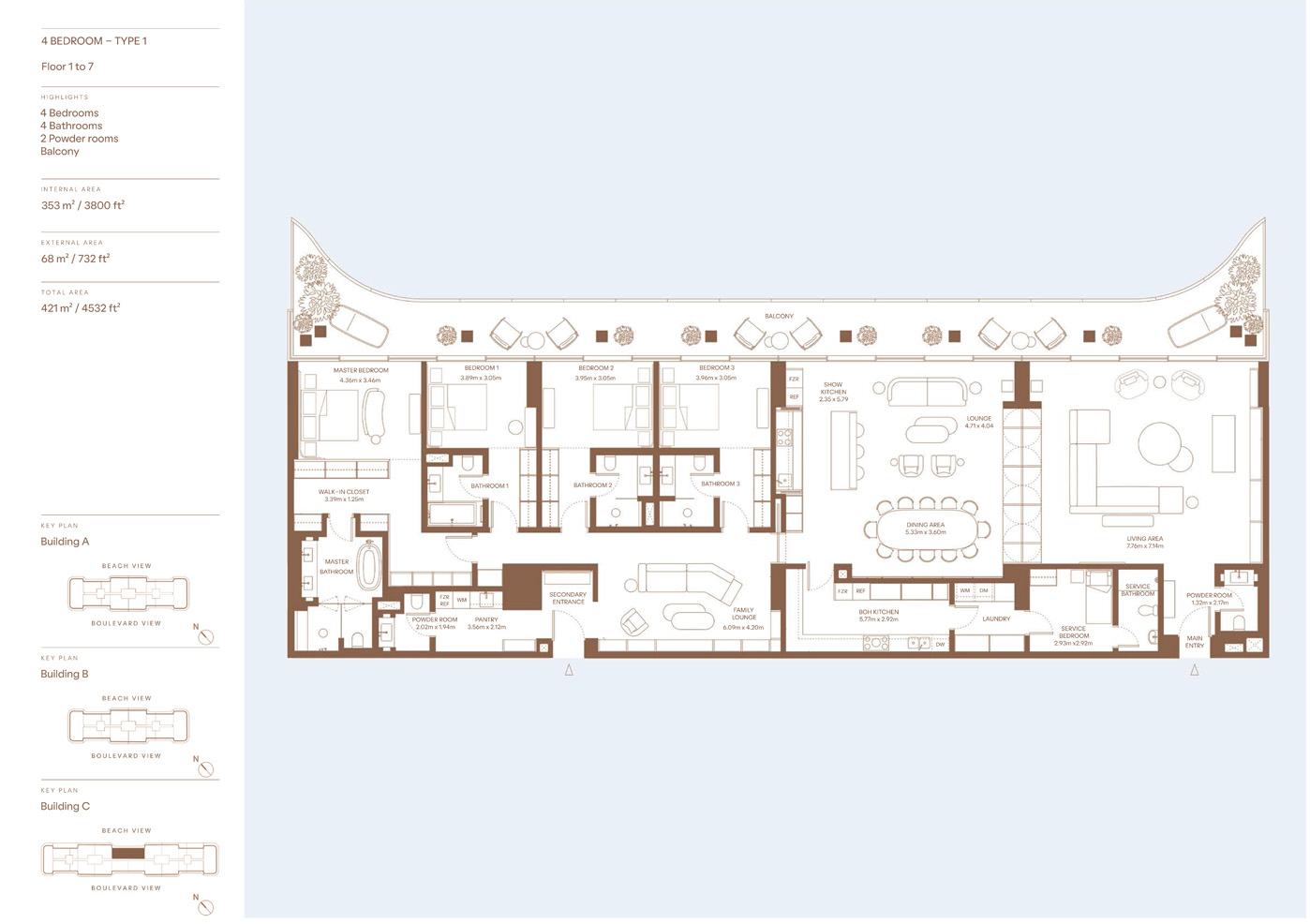 Dubai Harbour Residences floor plan 4