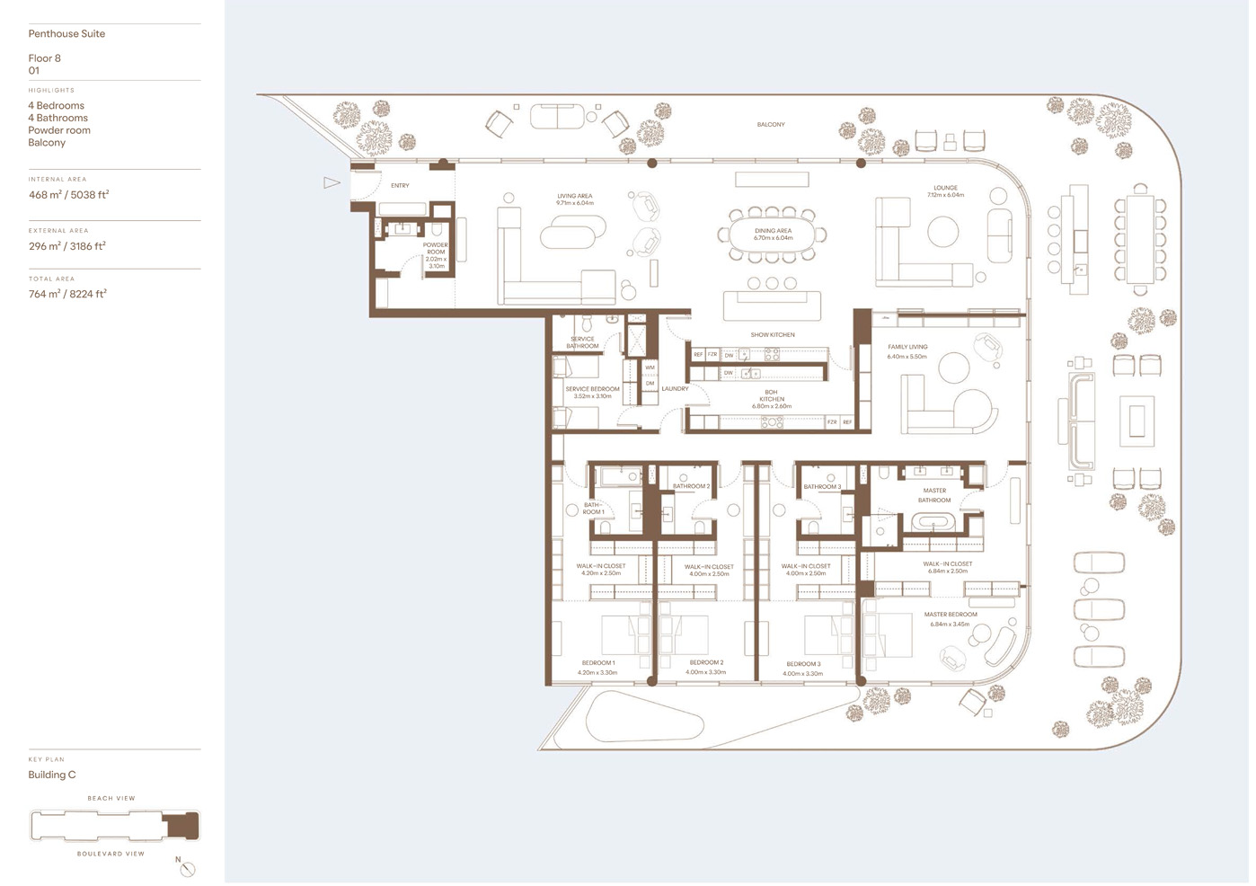 Dubai Harbour Residences floor plan 5