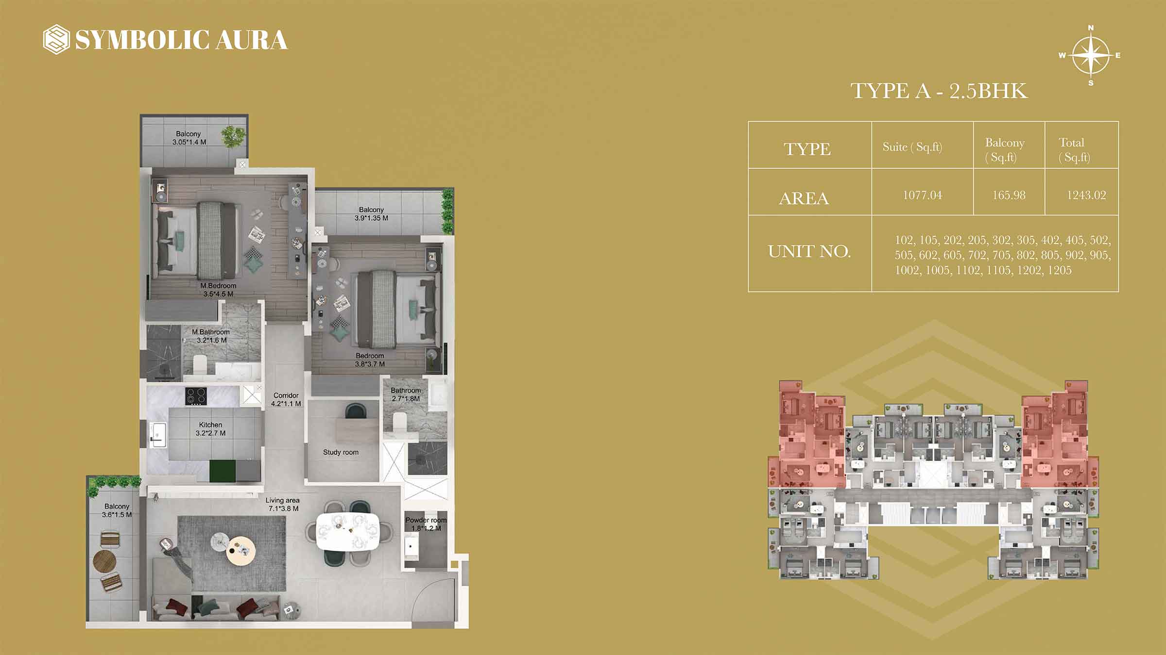 Symbolic Aura at Al Furjan floor plan 2