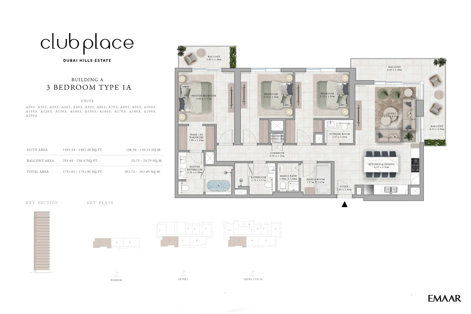 Club Place at Dubai Hills Estate floor plan 3