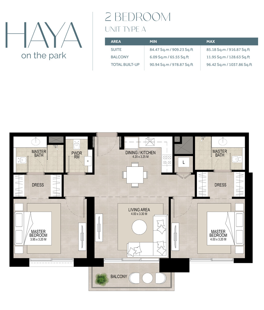 Haya at Town Square floor plan 2
