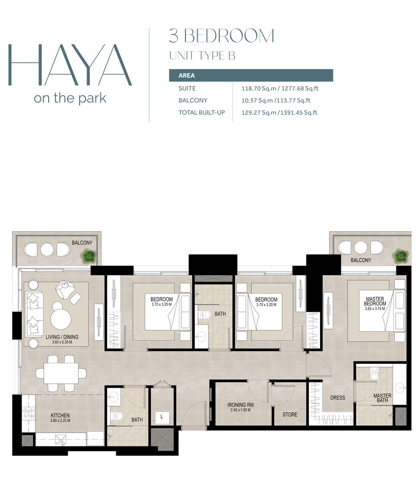 Haya at Town Square floor plan 3