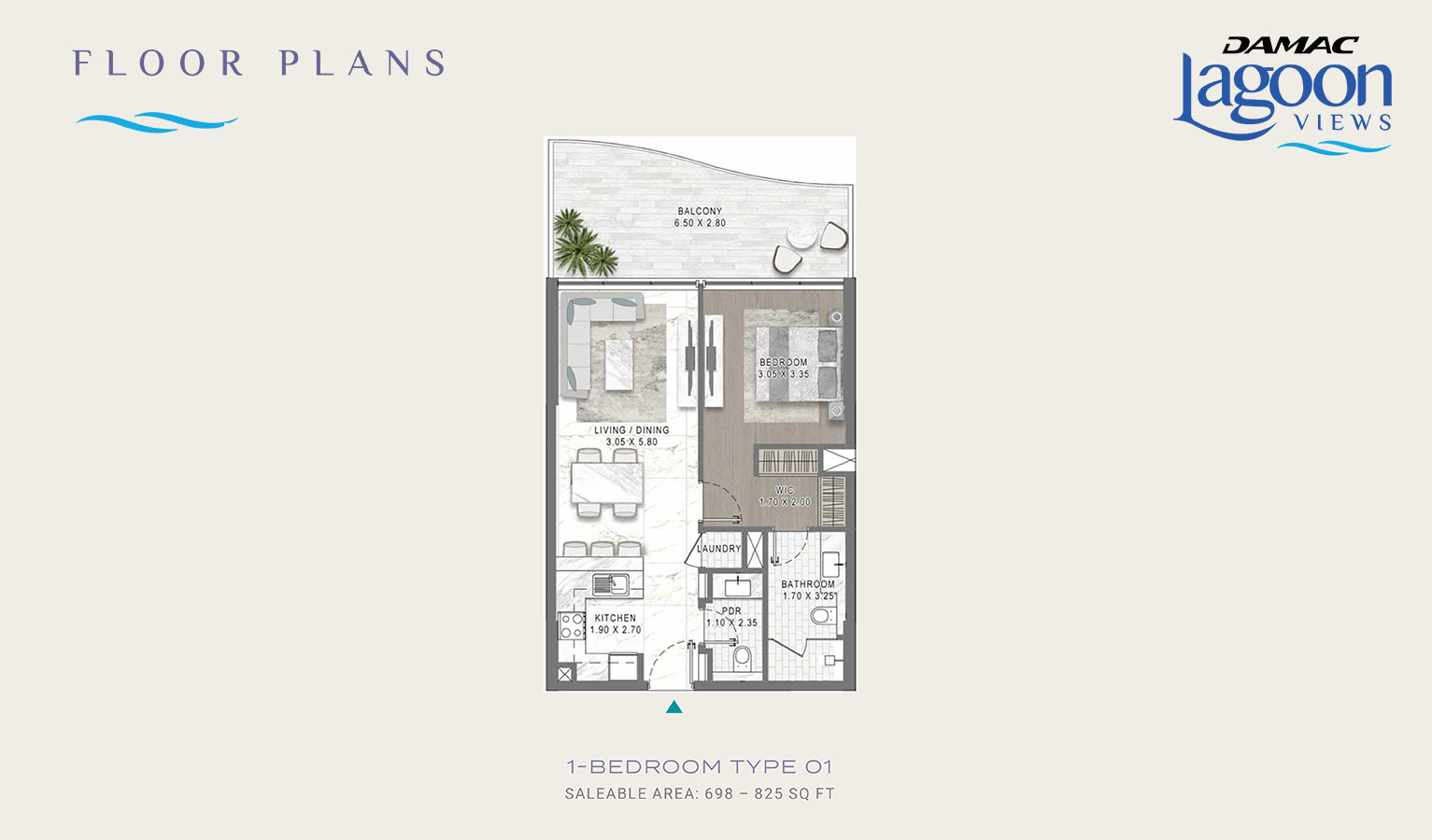 Damac Lagoon Views 3 floor plan 1