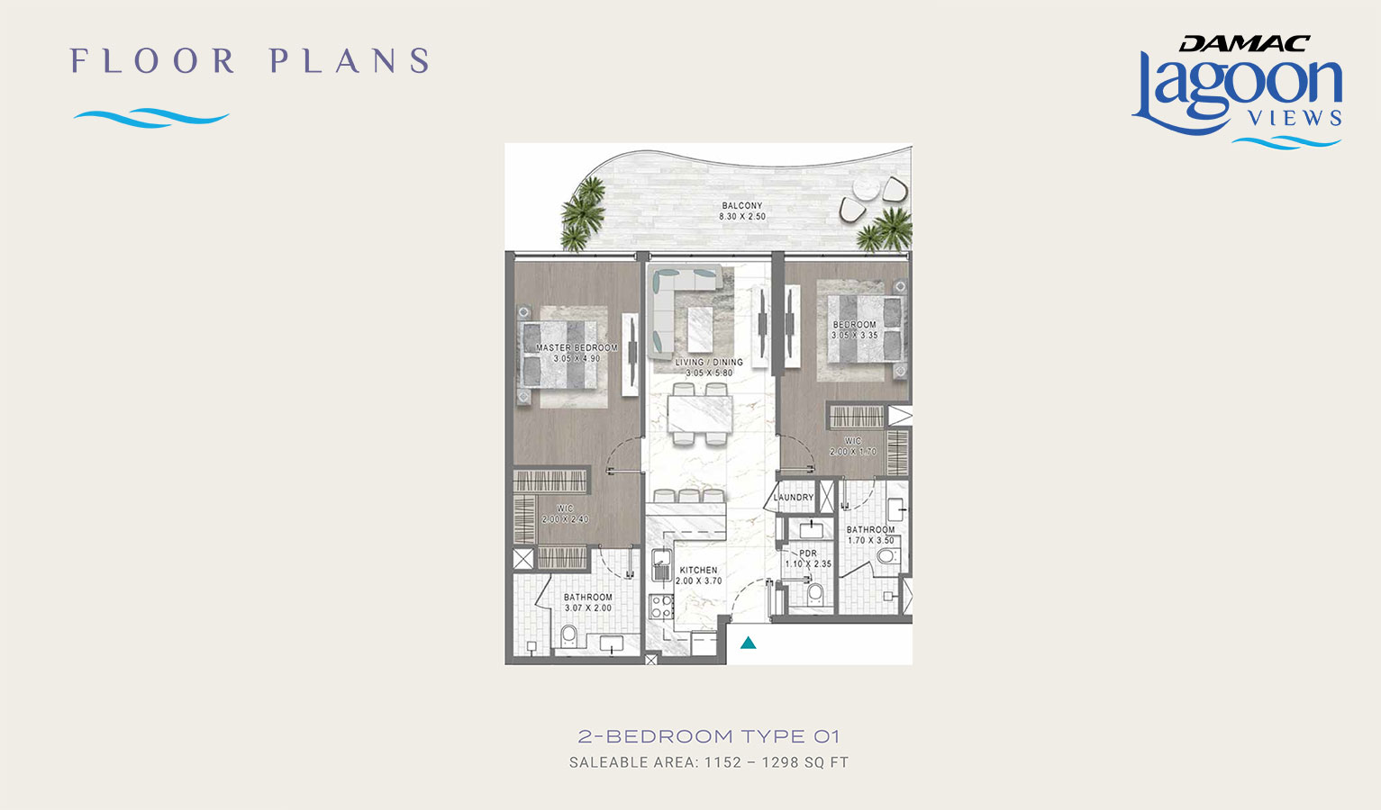 Damac Lagoon Views 3 floor plan 2