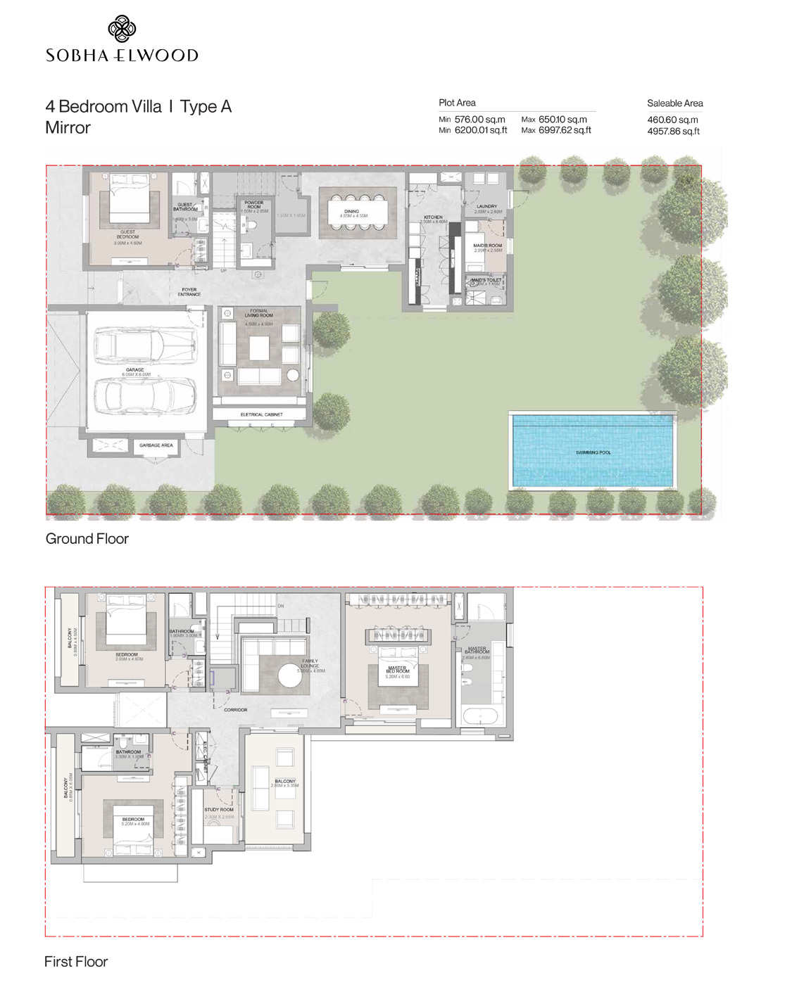 Sobha Elwood at Dubailand floor plan 1