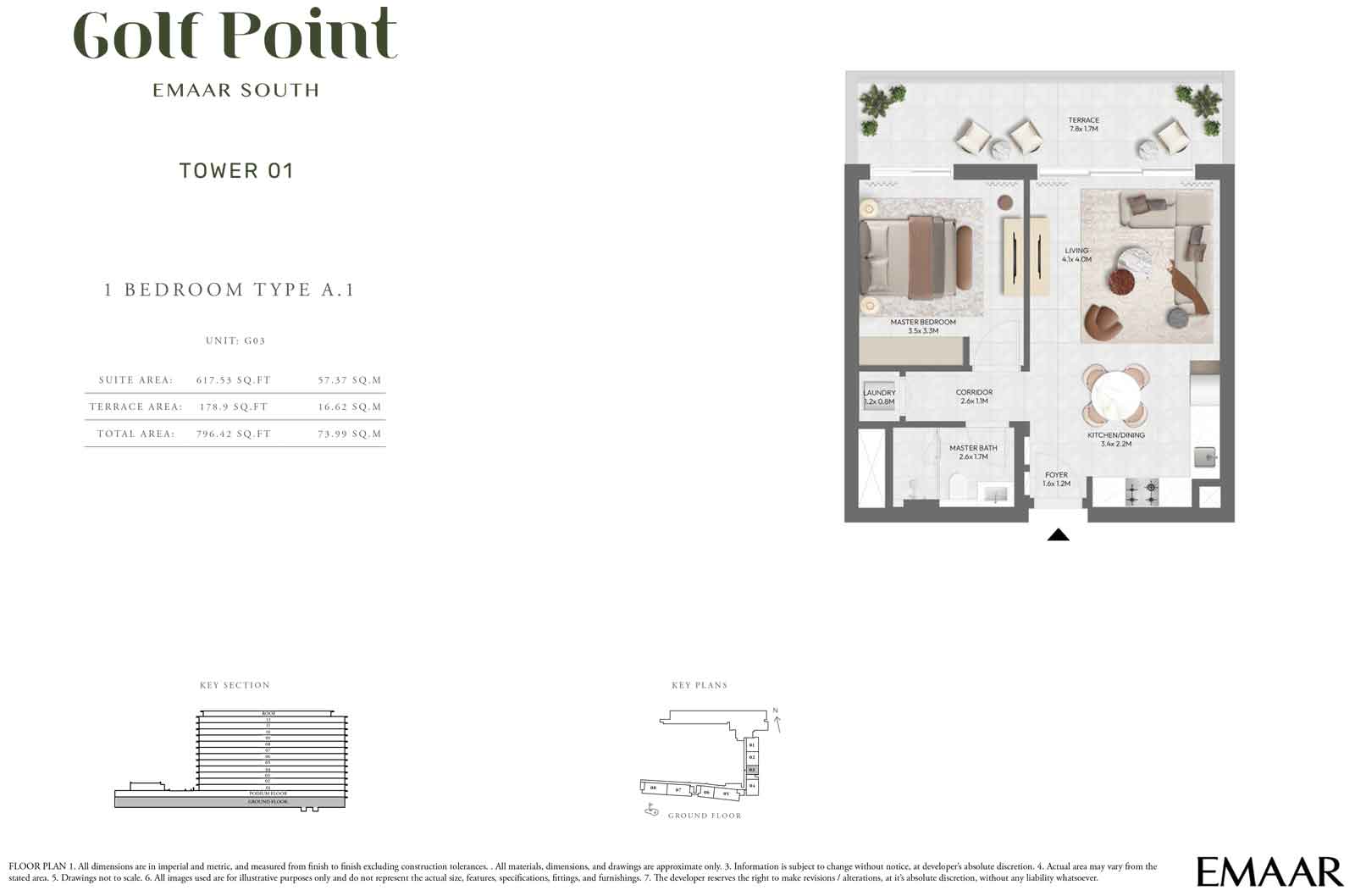 Golf Point at Emaar South Dubai floor plan 1