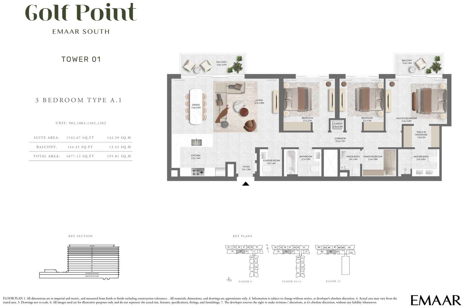 Golf Point at Emaar South Dubai floor plan 3