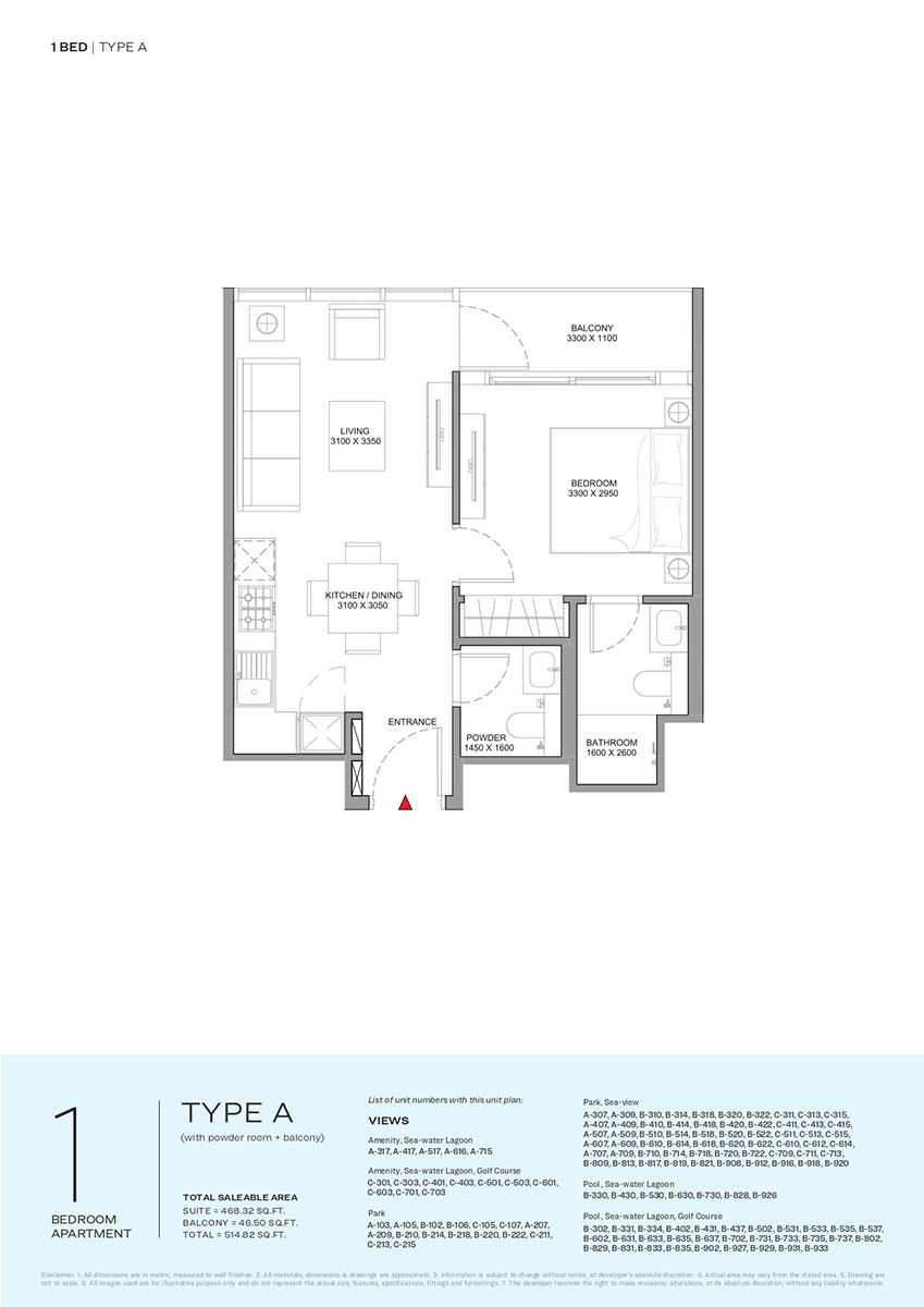Sobha Selene Beach Residences floor plan 1