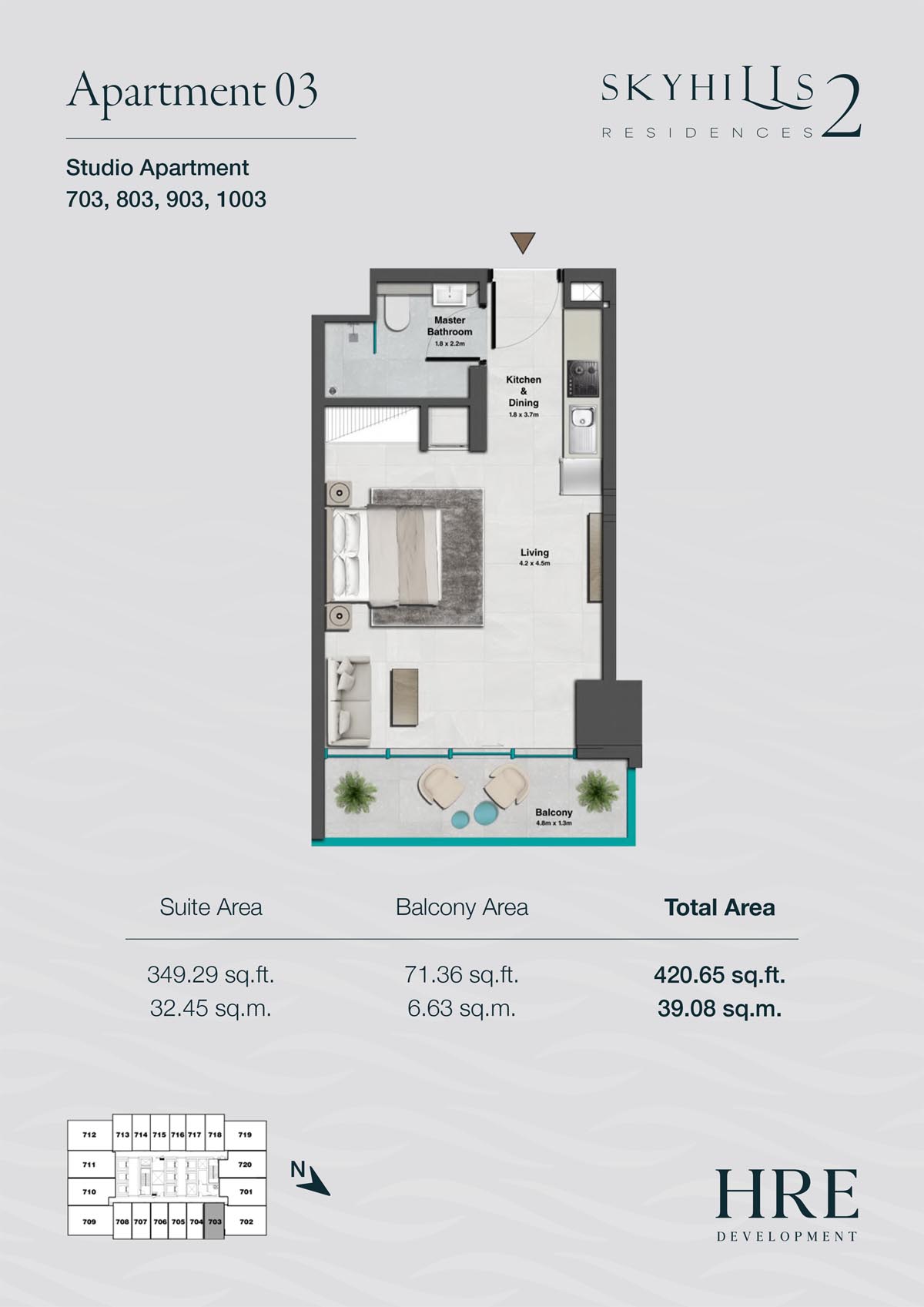 Skyhills Residences 2 floor plan 1