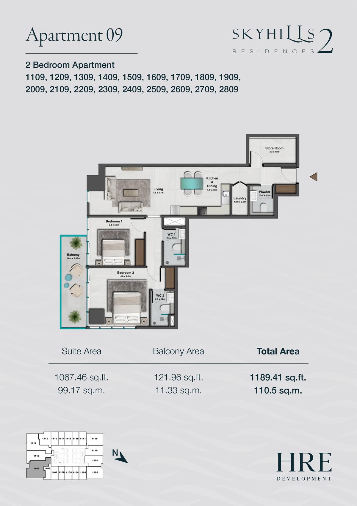 Skyhills Residences 2 floor plan 4
