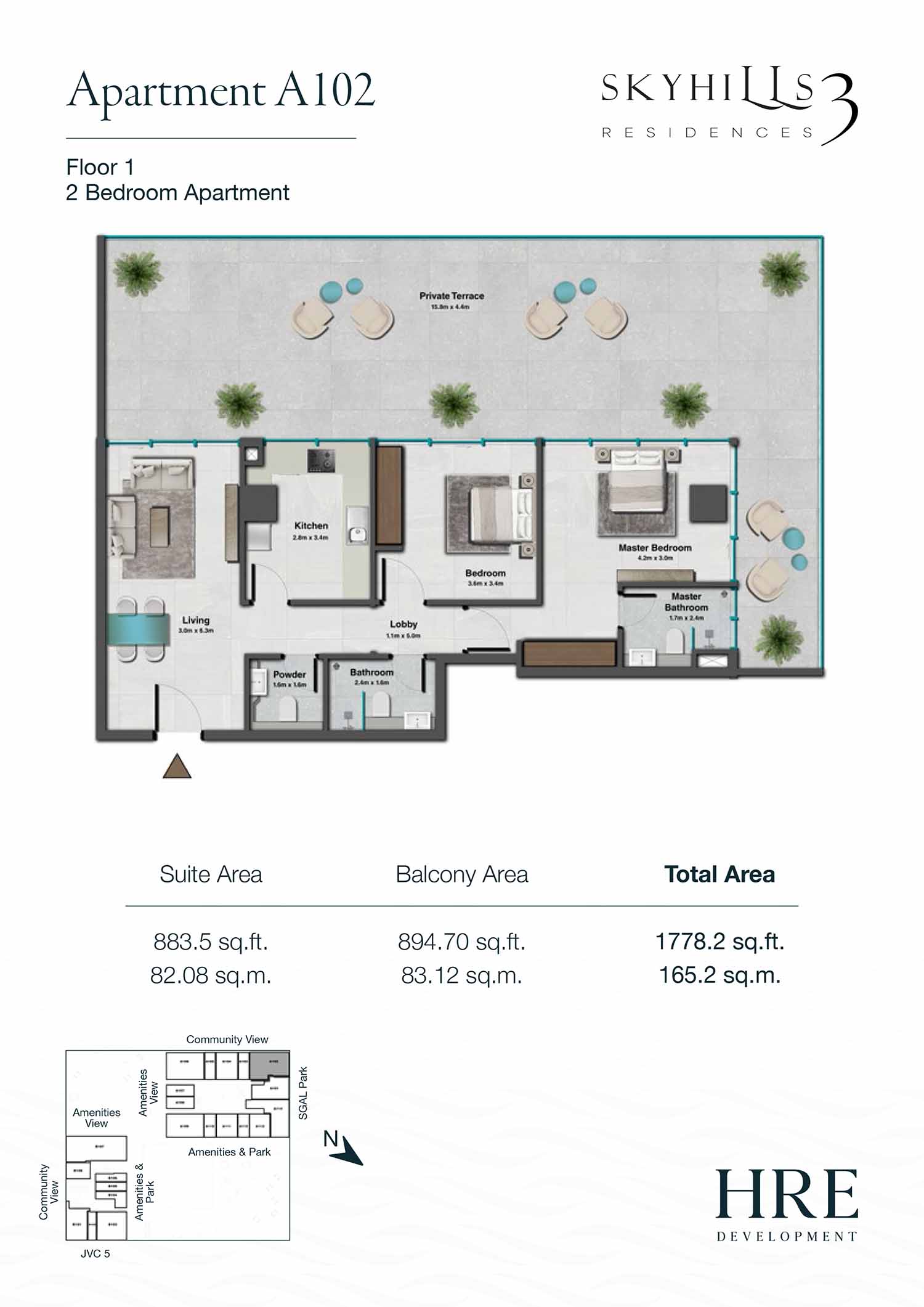 Skyhills Residences 3 floor plan 4
