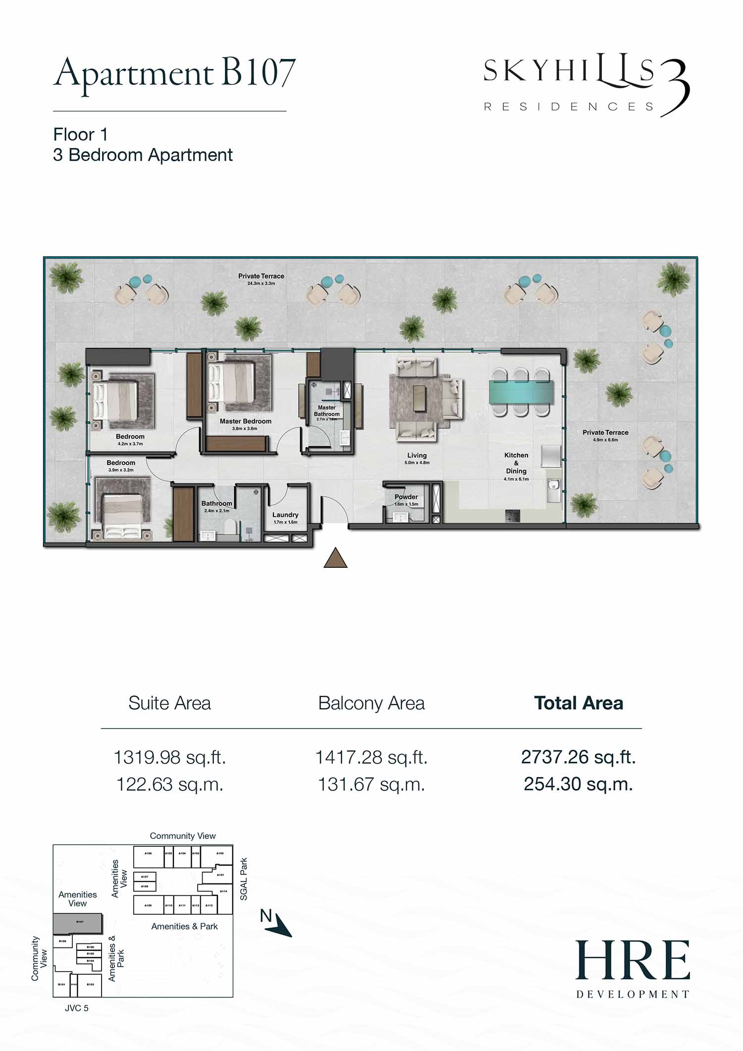 Skyhills Residences 3 floor plan 5