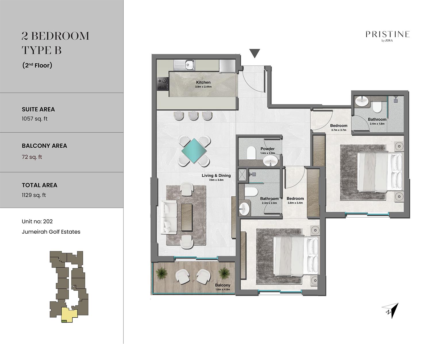 Pristine at Al Furjan floor plan 2