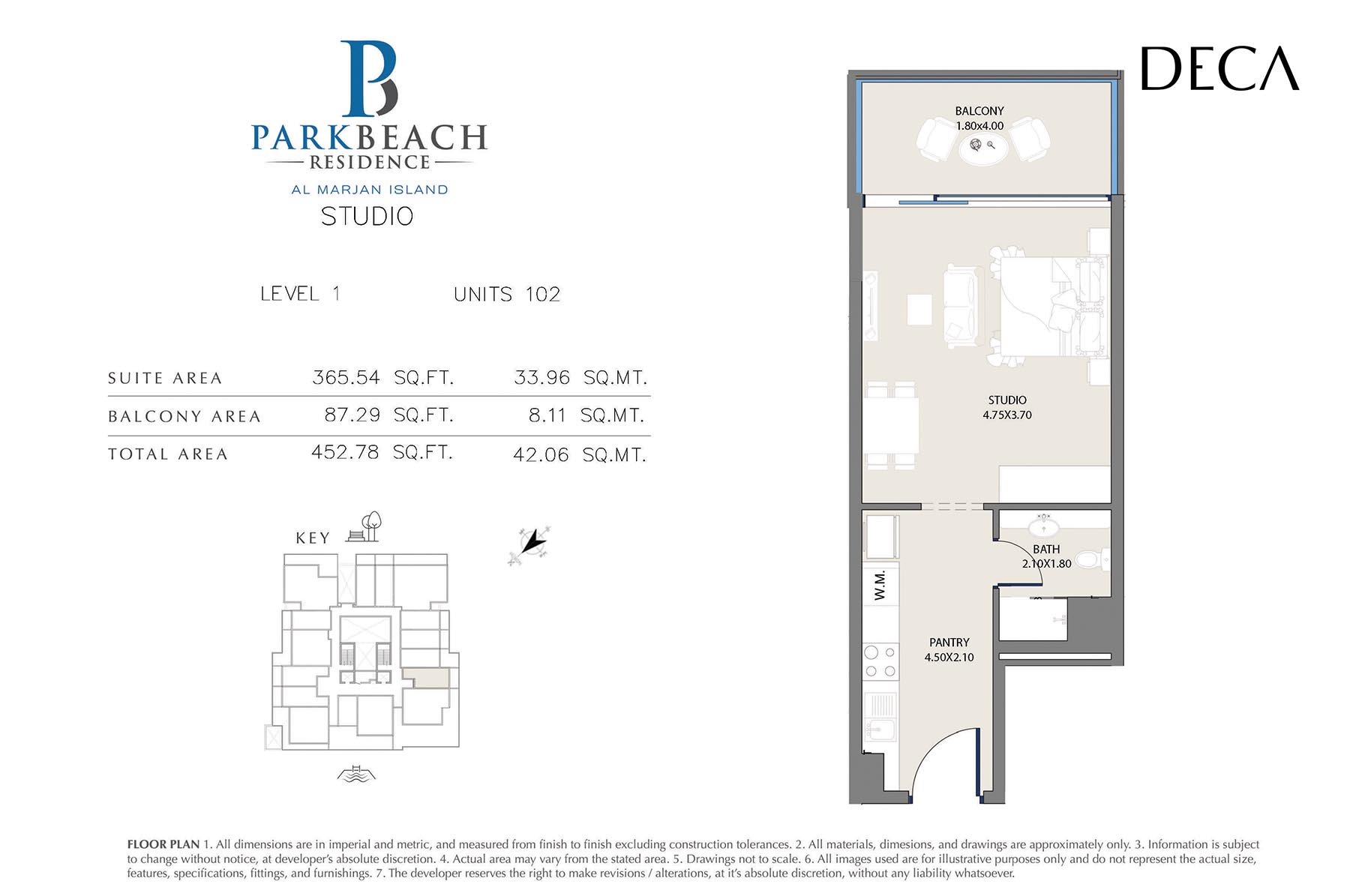 Park Beach Residence 2 floor plan 1