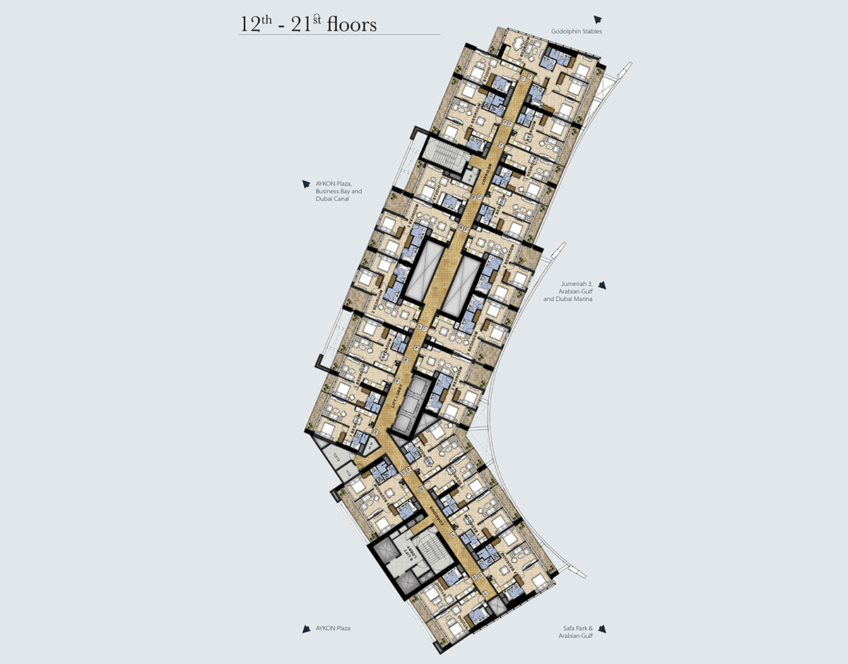 Aykon City Tower floor plan 3