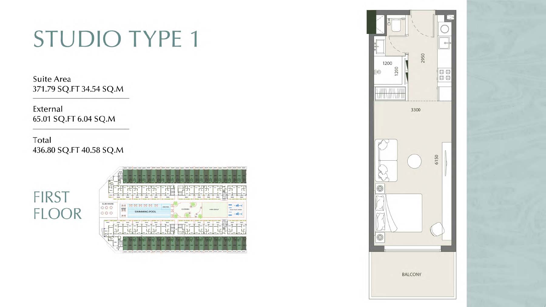 Laya Courtyard Dubai floor plan 1