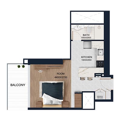 Alfal Residence at JVC floor plan 1