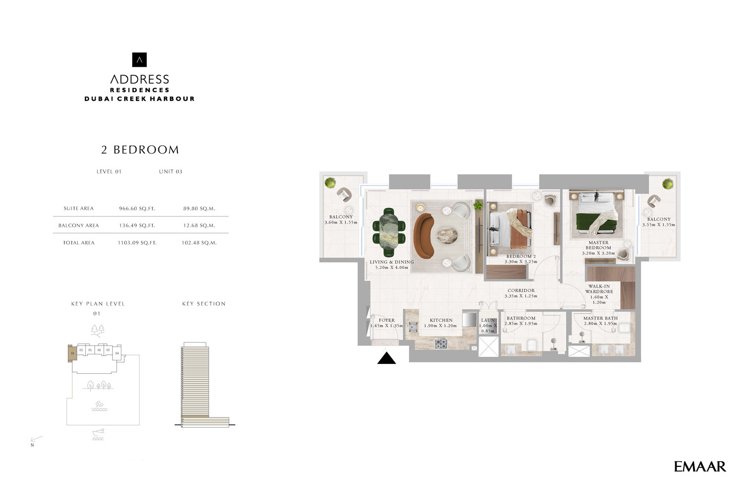 Address Residences at Dubai Creek Harbour floor plan 2