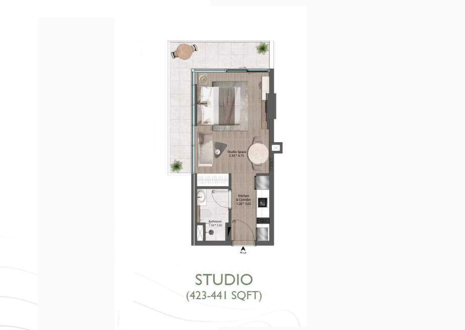 The Harmony by Al Mizan floor plan 1