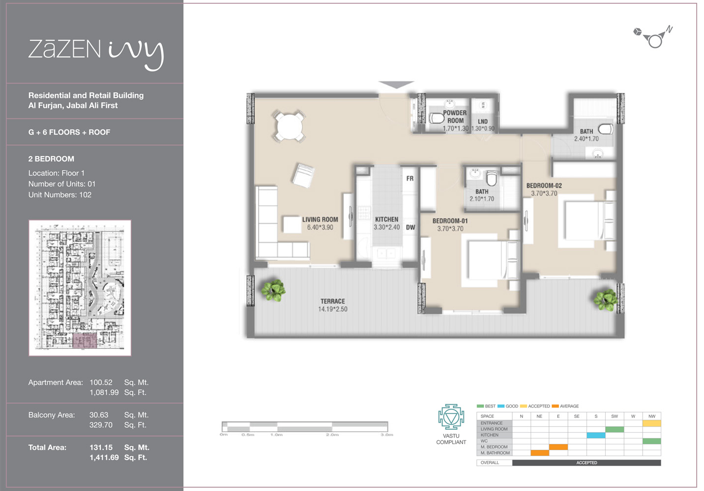 Zazen Ivy at Al Furjan floor plan 3