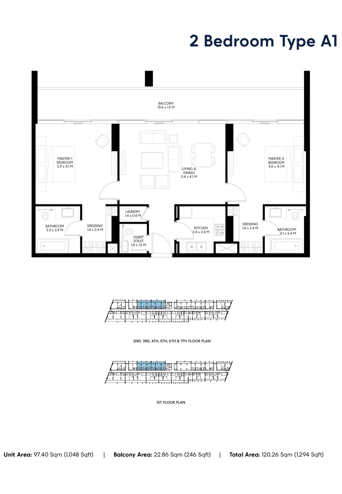 Nesba 3 at Aljada floor plan 3