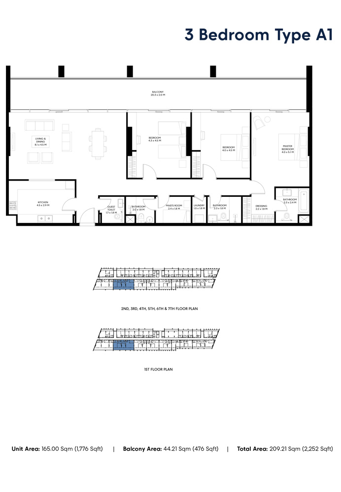 Nesba 3 at Aljada floor plan 4