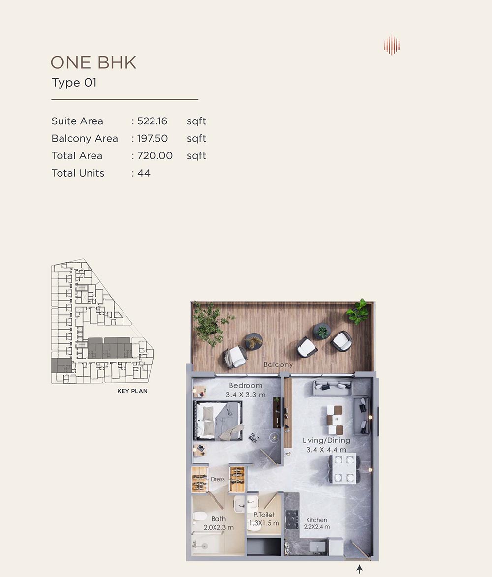 Terra Tower at Dubailand floor plan 2