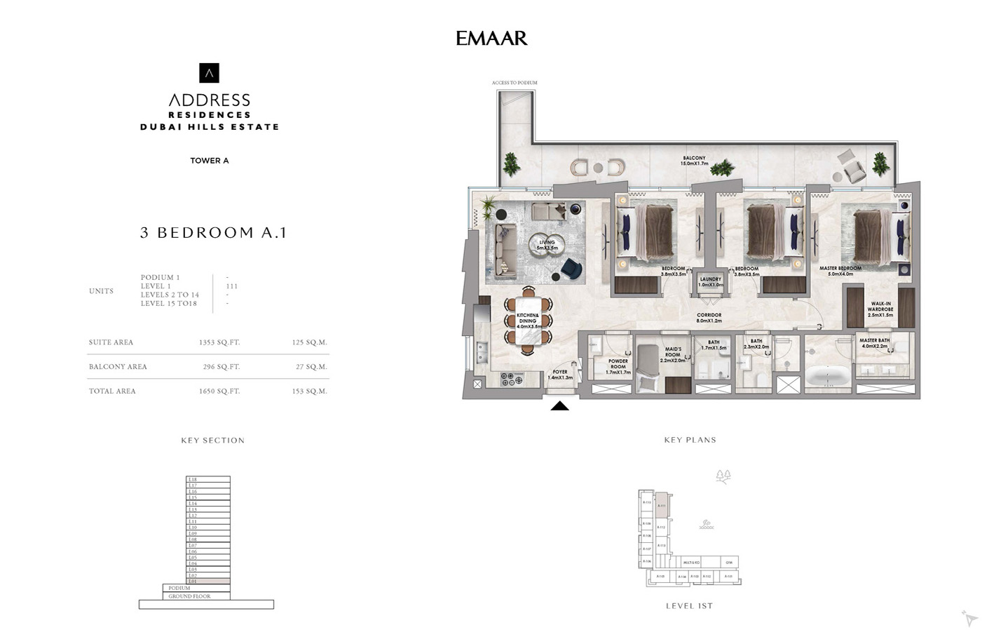 Address Residences at Dubai Hills Estate floor plan 3