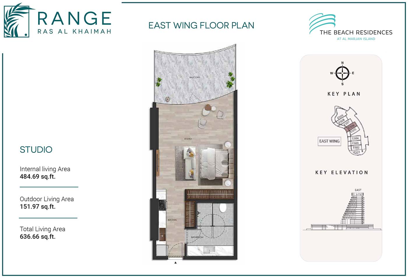 The Beach Residences at Al Marjan floor plan 1