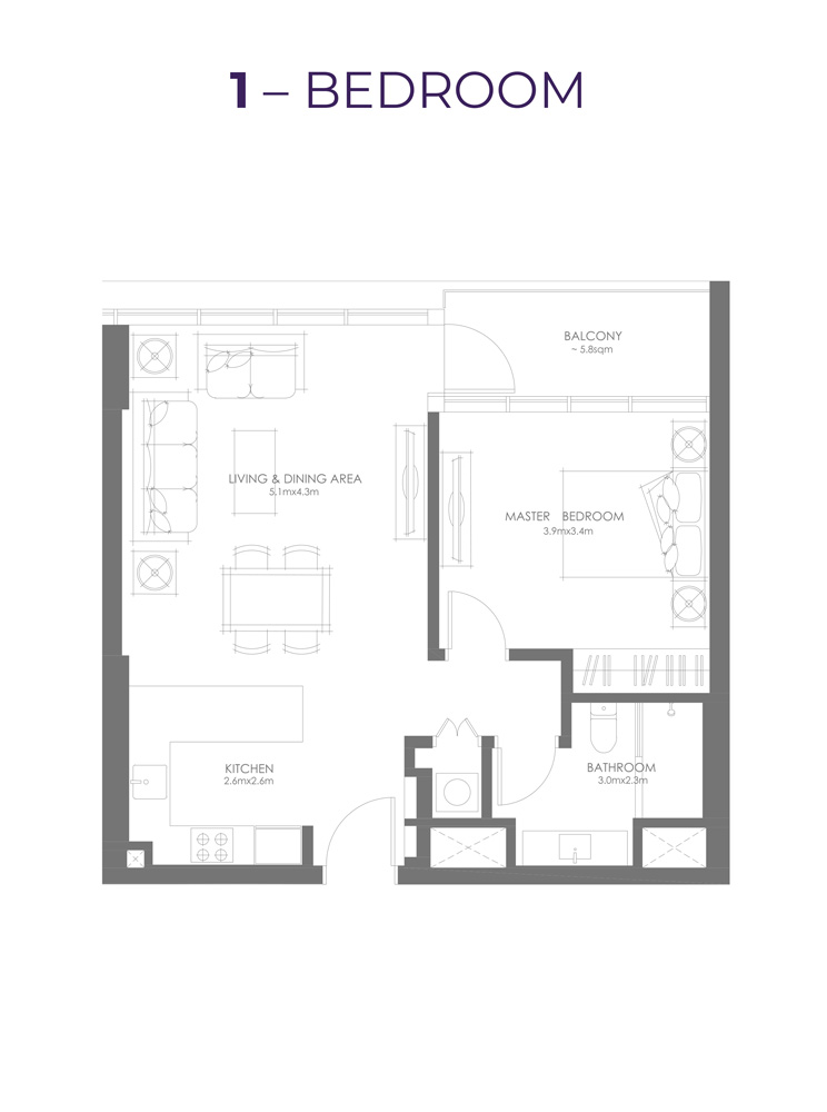 Grove Uptown Views at Saadiyat Island floor plan 2