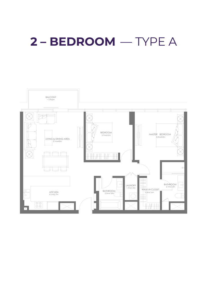 Grove Uptown Views at Saadiyat Island floor plan 4