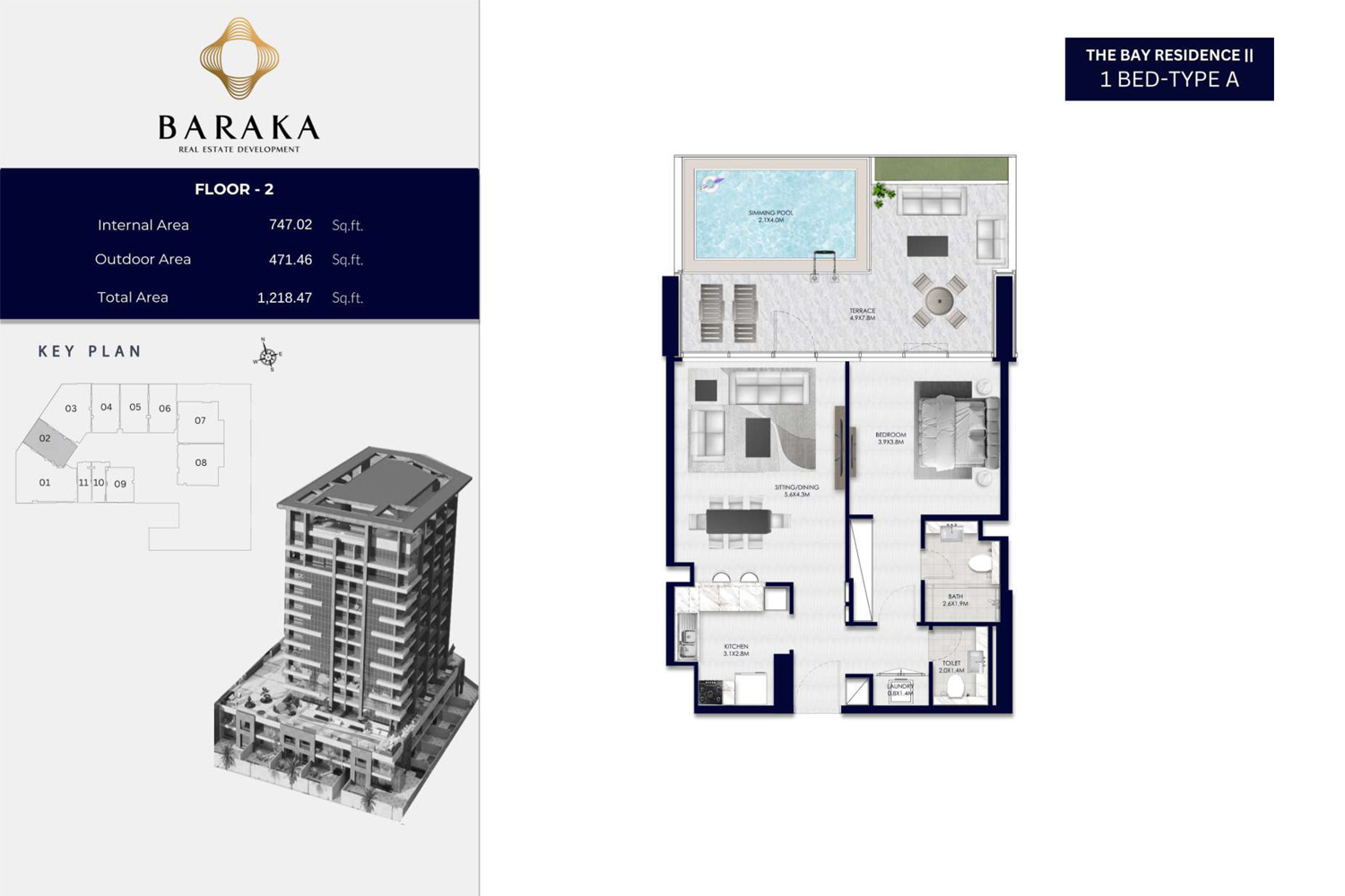 The Bay 2 Residence at Yas Island floor plan 2