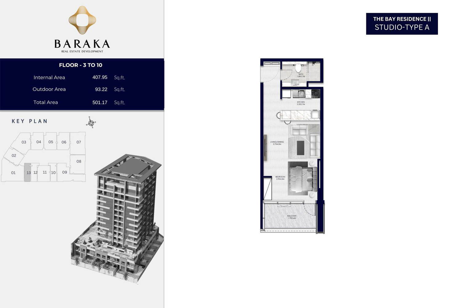 The Bay 2 Residence at Yas Island floor plan 1