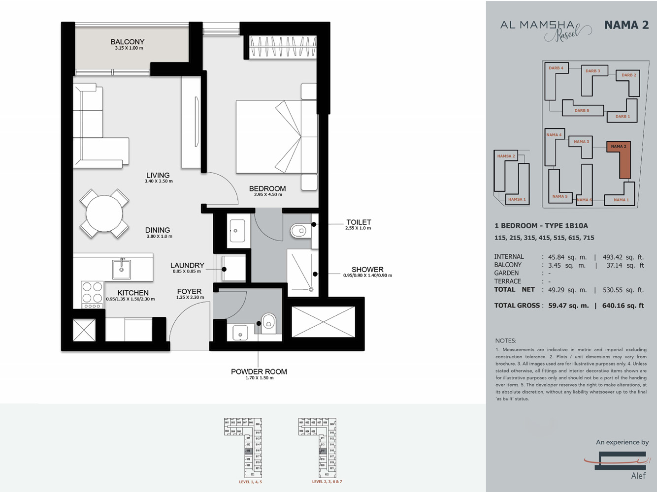 Nama 2 at Al Mamsha floor plan 1