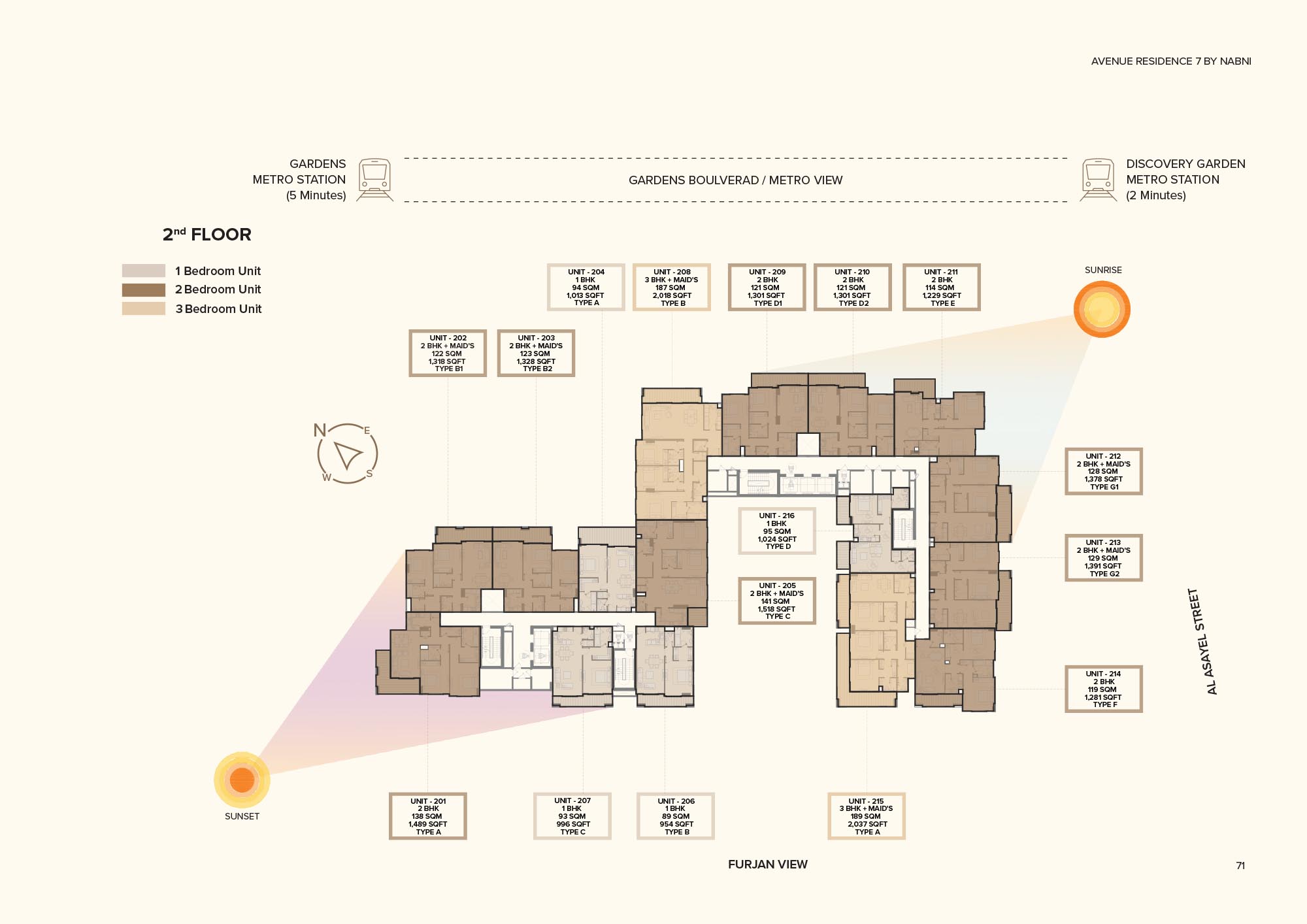 Avenue Residence 7 at Al Furjan floor plan 2