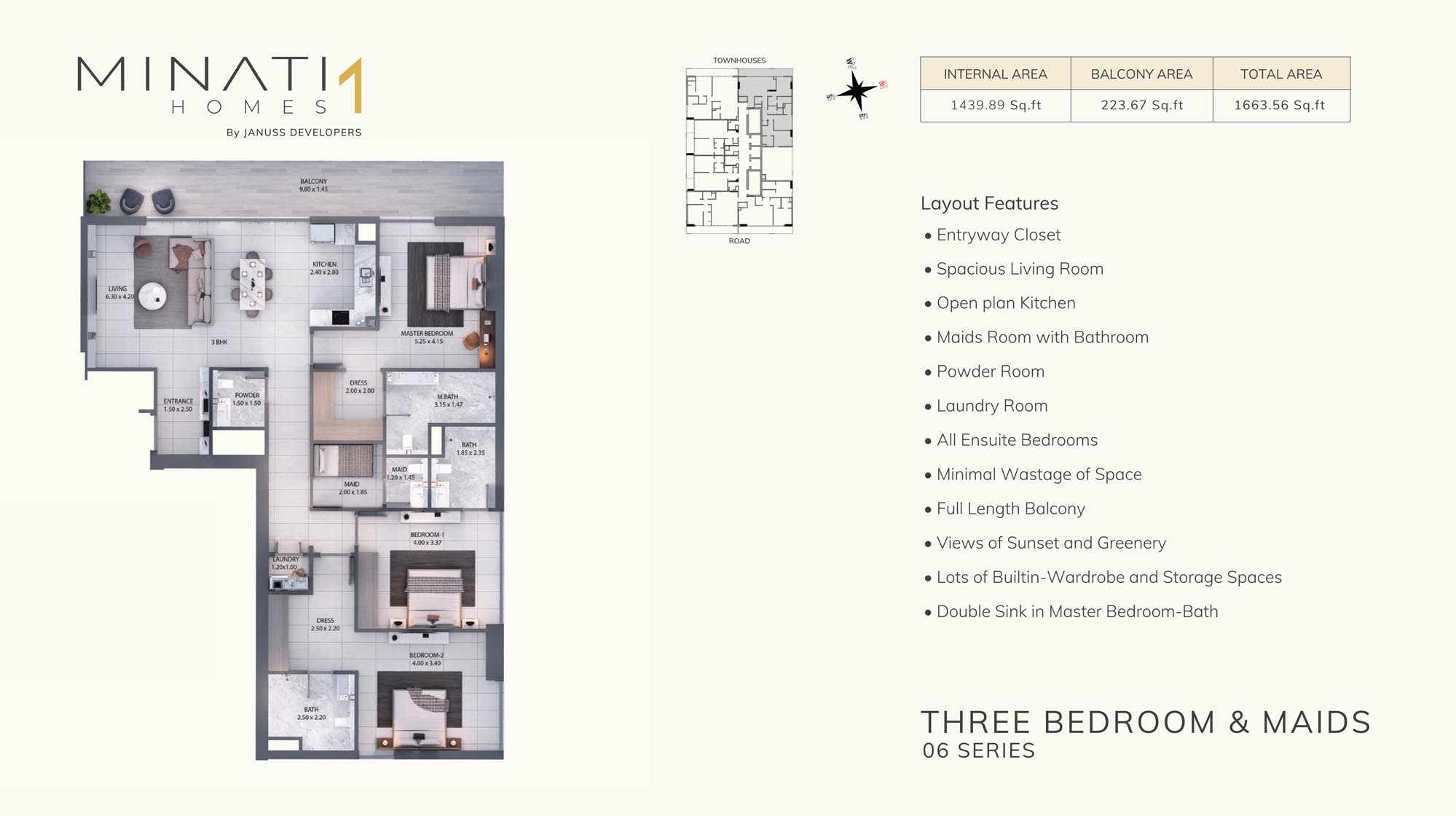 Minati Homes 1 at Al Furjan floor plan 4