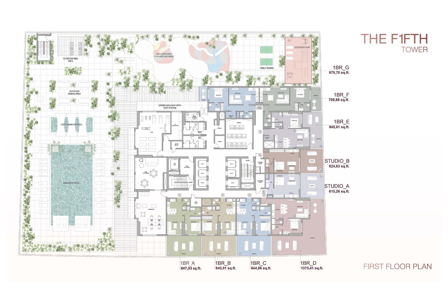 The Fifth Tower at JVC floor plan 1