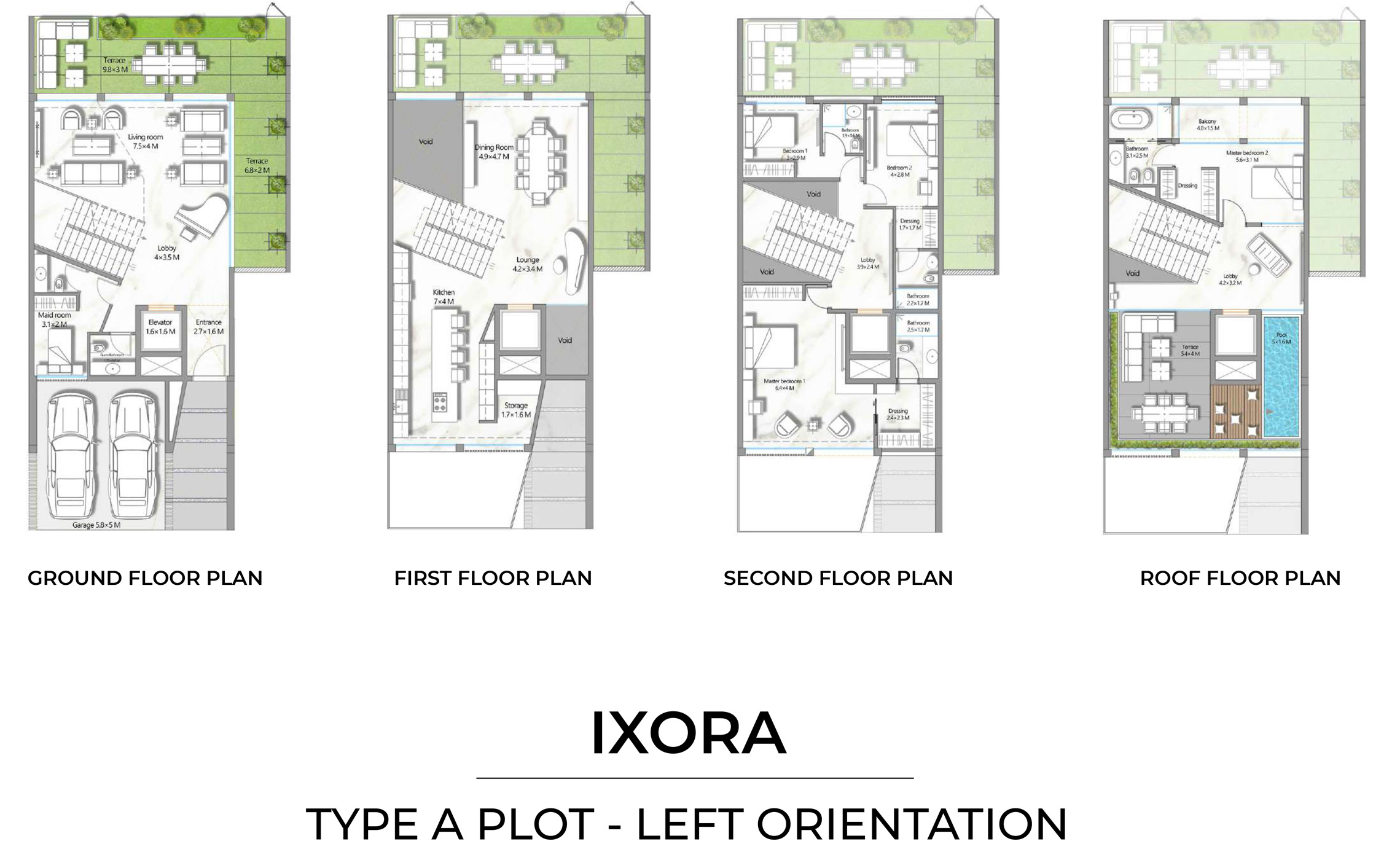 IXORA Homes at Al Barari floor plan 1