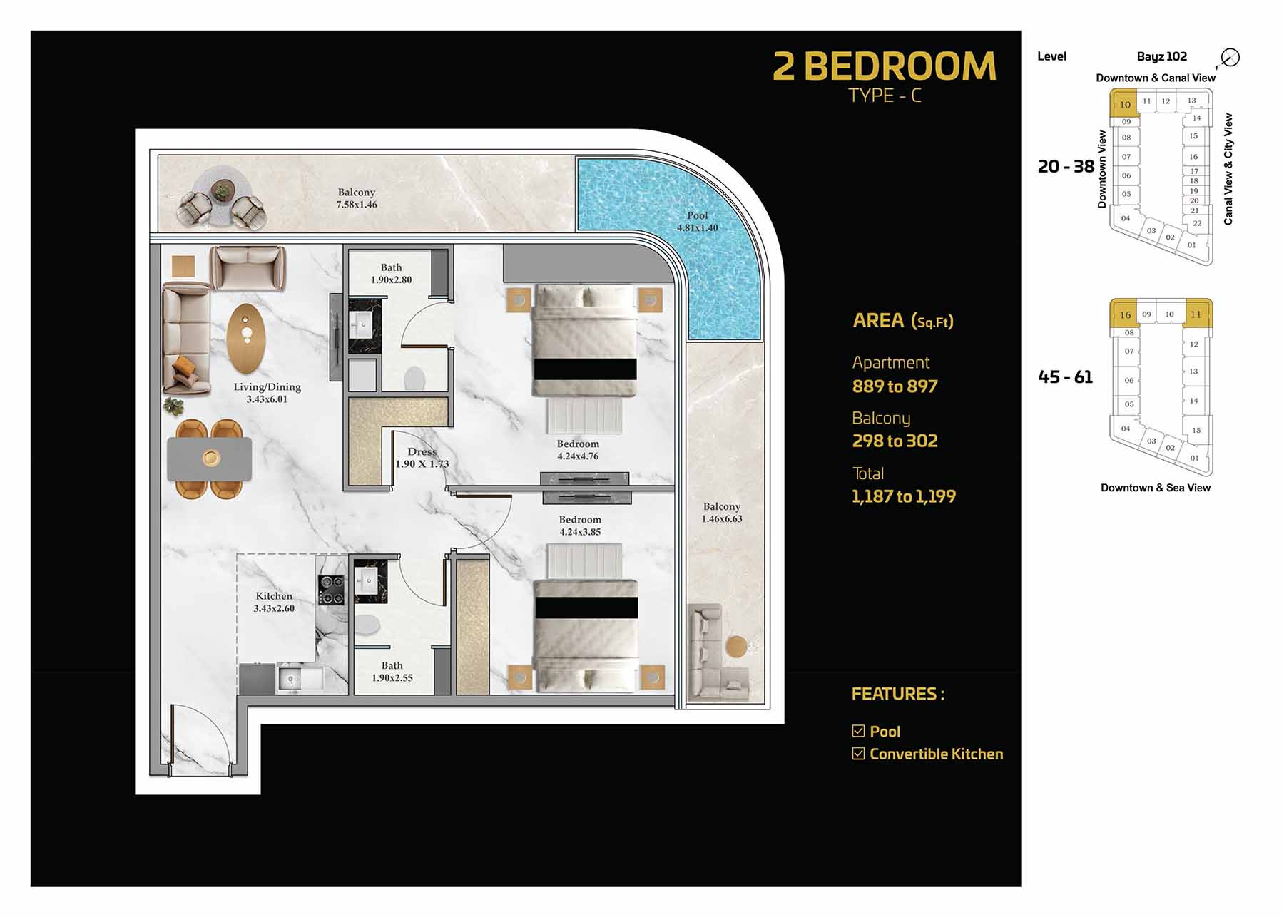 BAYZ 102 by Danube floor plan 5